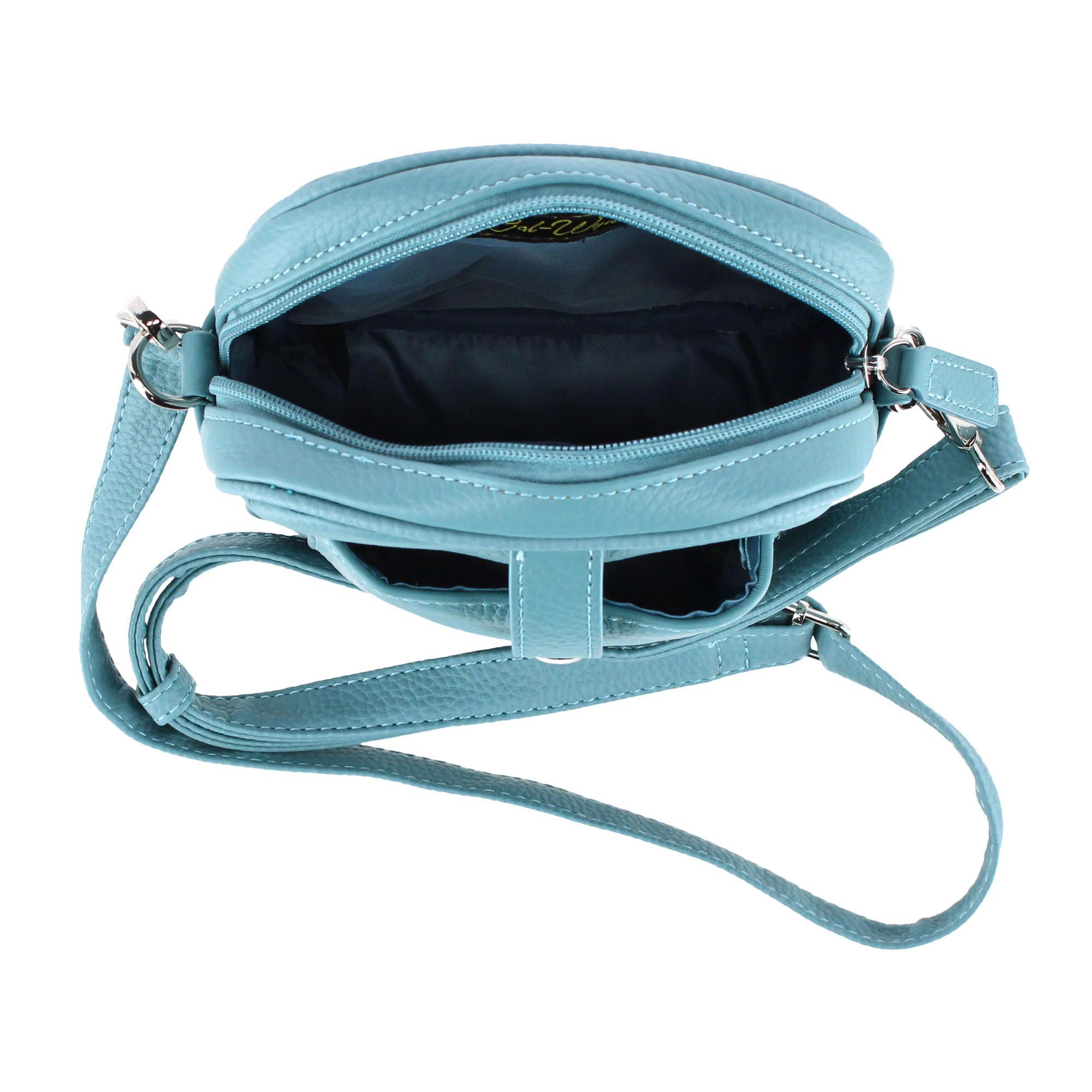 Cal-Wyn Women's Leather Phone Pocket Crossbody Handbag
