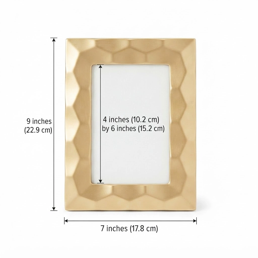 Jiallo Geometric Gold Prism Picture Frame, 4x6"