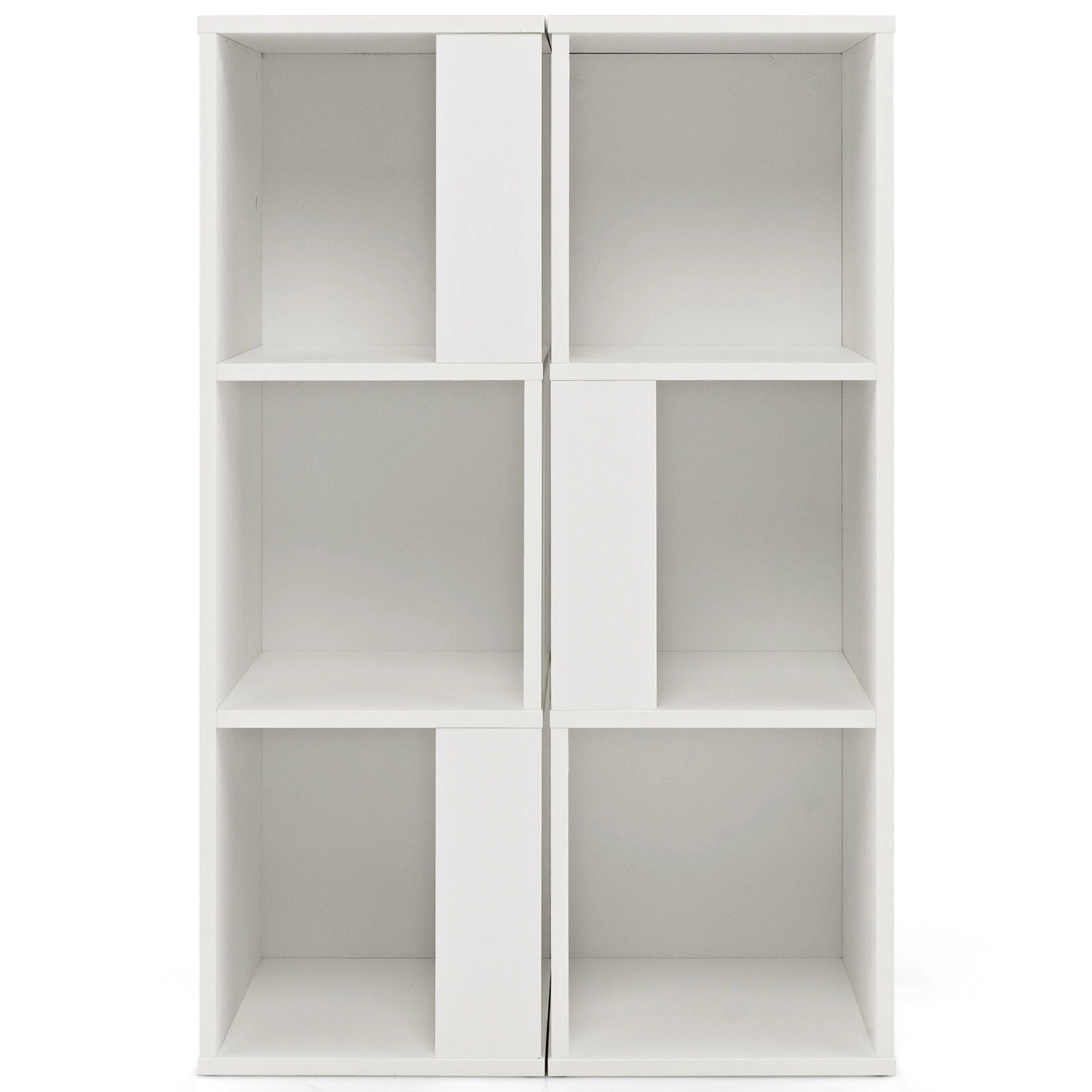 SlickBlue 3 Tier Geometric Bookshelf with Open Shelves