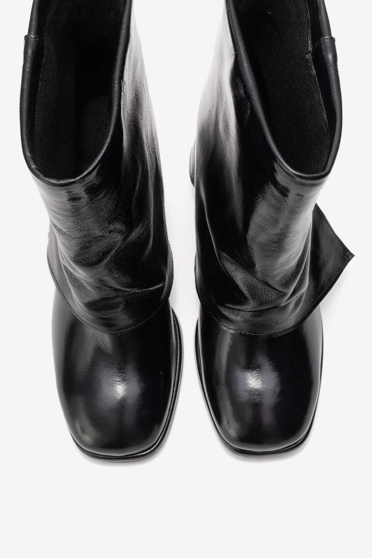 Forever & Always Womens Lore Leather Block Heel Boots