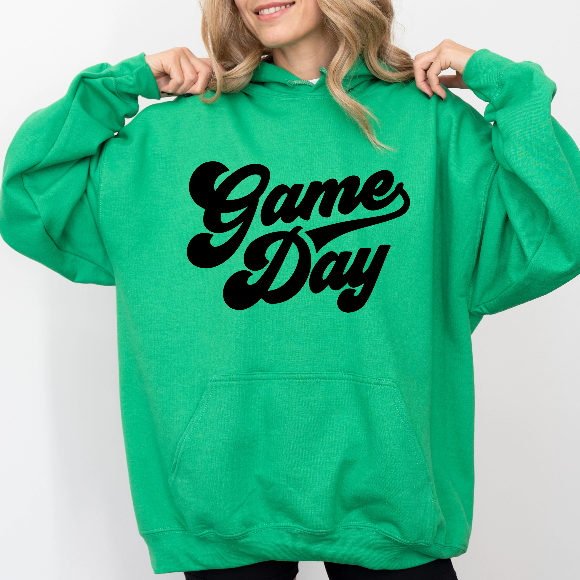 Simply Sage Market - Women's Graphic Hoodie Game Day Retro Puff Print