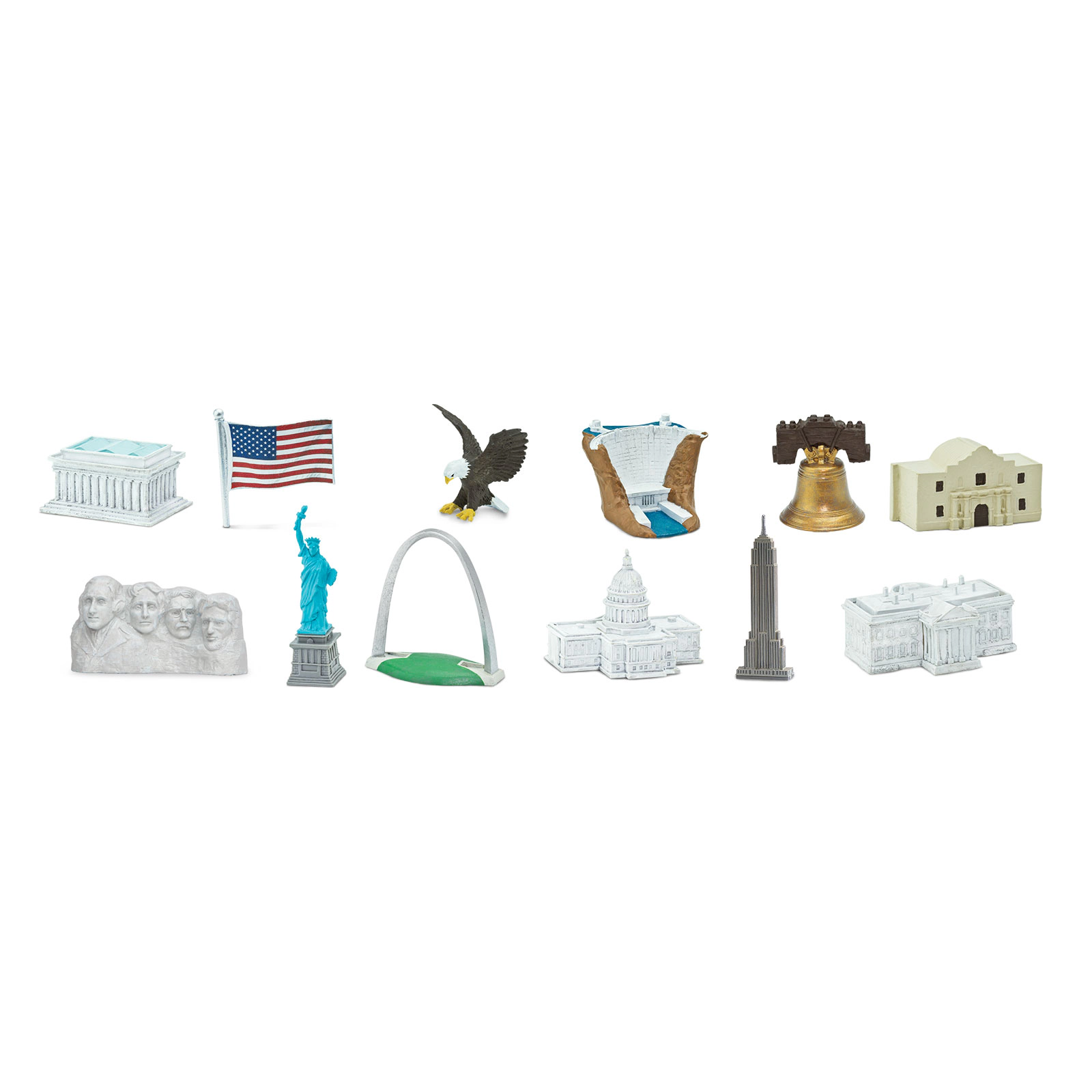 Safari Ltd. - USA Super TOOB - contains 12 Mini Figurines