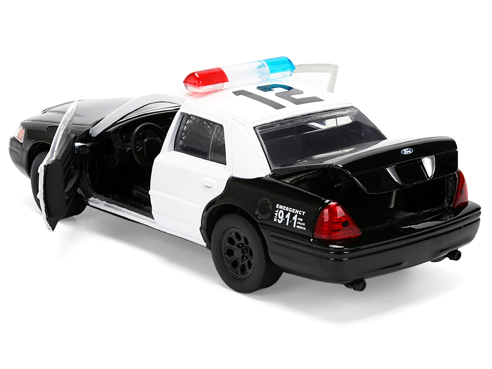 Jada Ford Crown Victoria "LAPD (Los Angeles Police Department) Black and White "The Fast and the Furious"