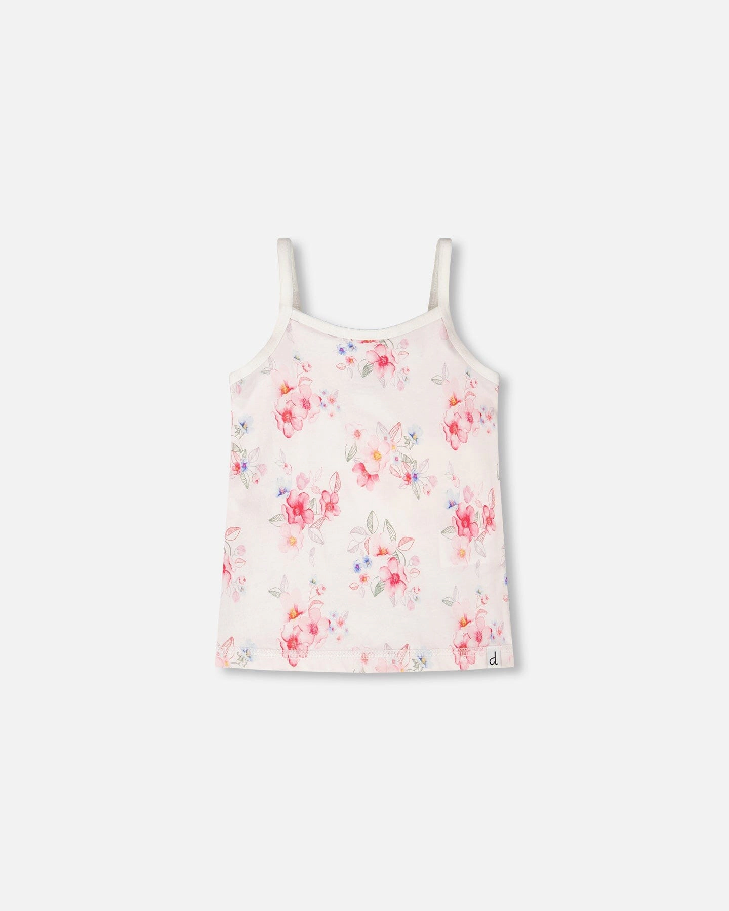 Deux par Girls Organic Cotton Tank Underwear Printed Flowers