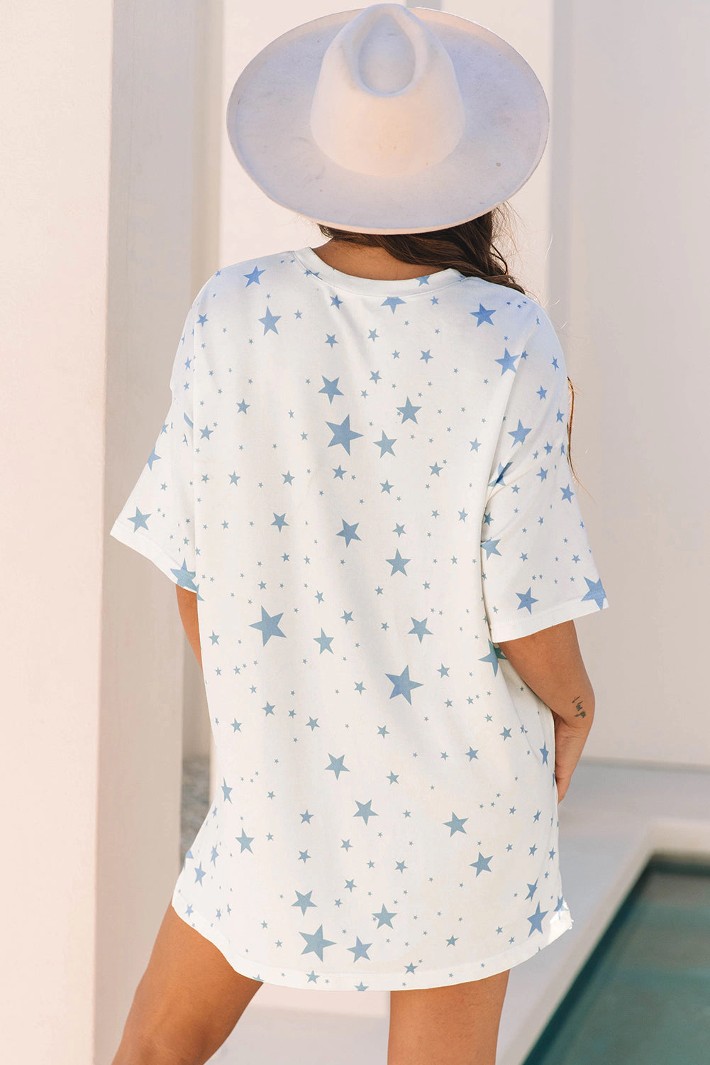 Threaded Pear Women's Braelyn Stars Oversized Tee