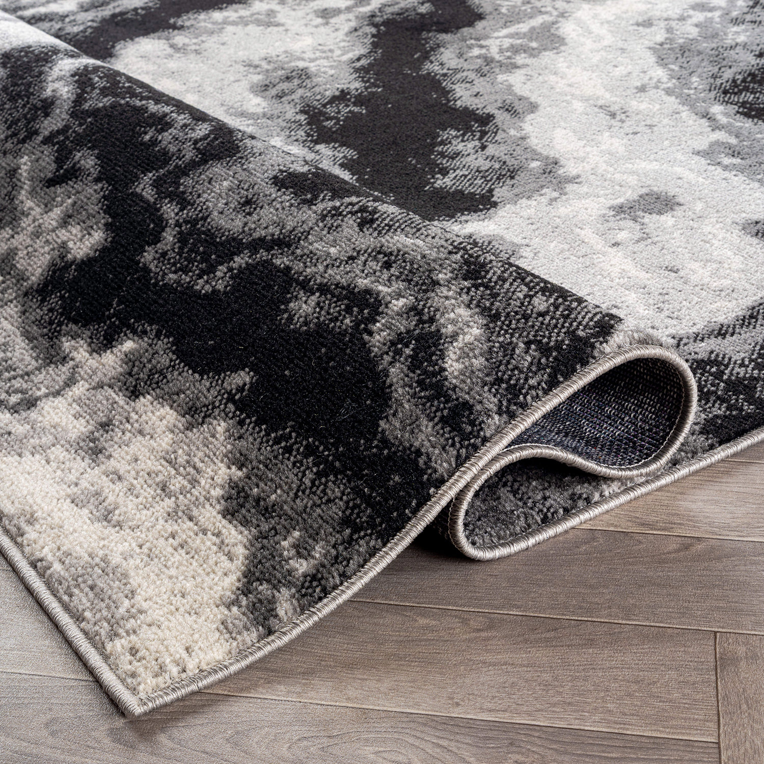 World Rug Gallery Modern Contrast Area Rug for Living Room, Bedroom, or Entryway – Low Pile Indoor