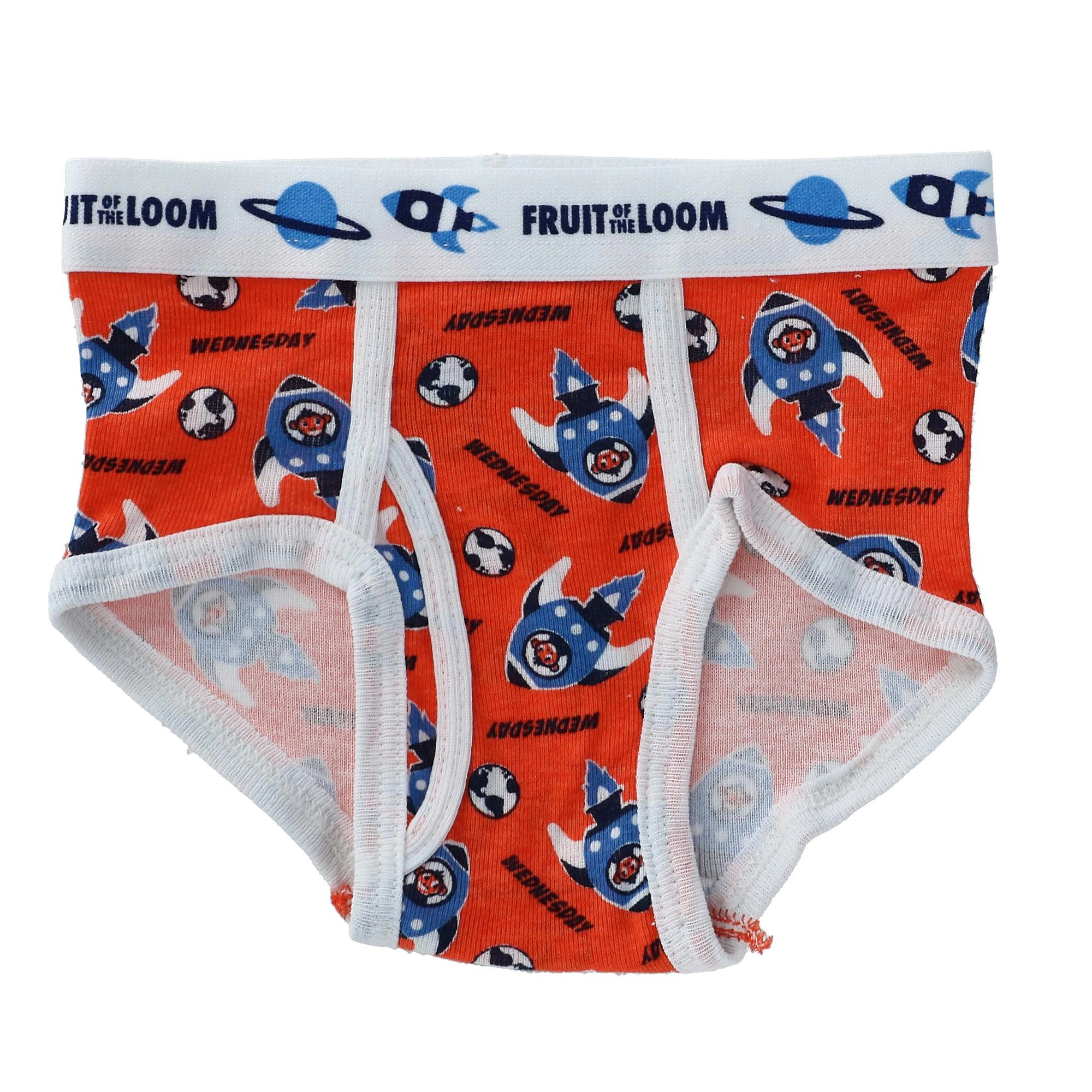 Fruit of the Loom Toddler Boys Days of the Week Brief Underwear (Pack of 7)