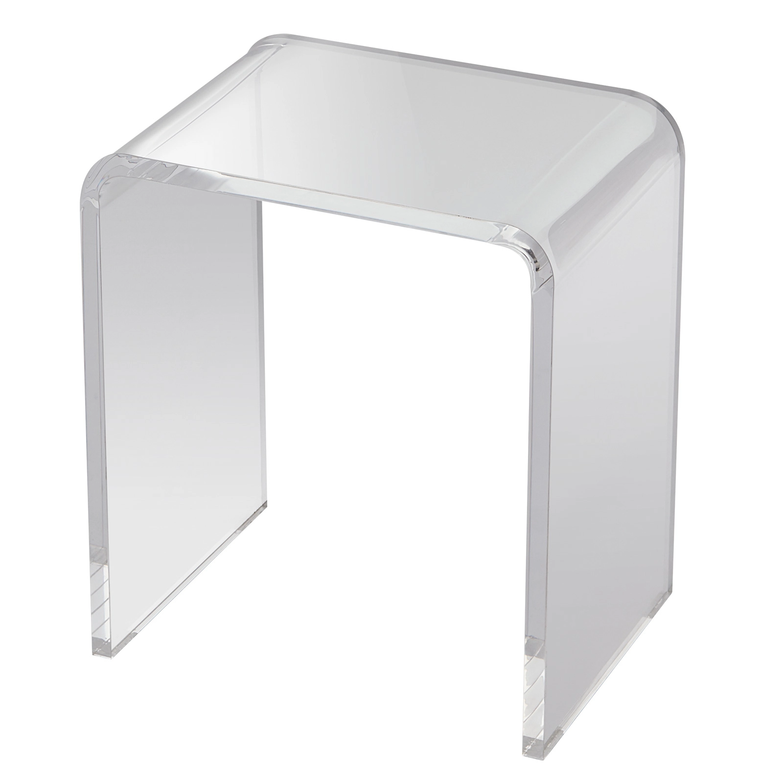 HONGGE Acrylic Table Acrylic End Table Clear Acrylic Side Table for Drink Food Snack used in Living Room Bedroom and