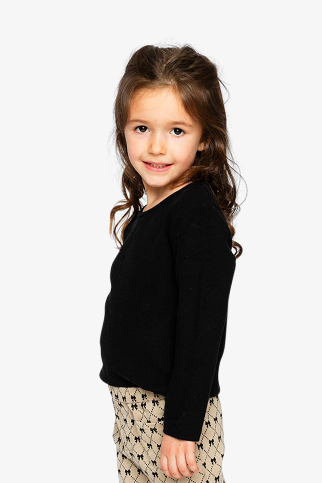 Deux par Girls Brushed Rib Crew Neck Top