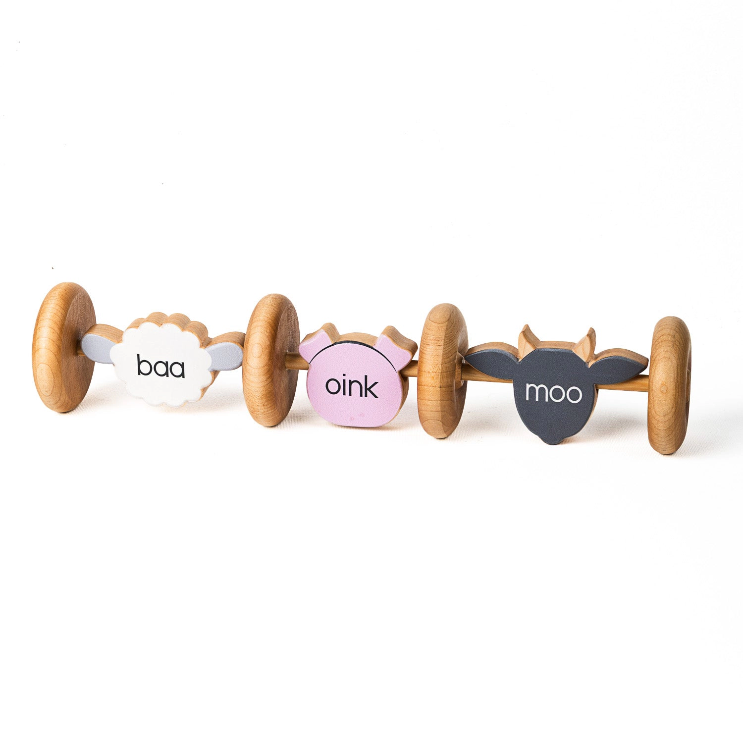 Merry Roll Along Wooden Push Toy, Made in USA