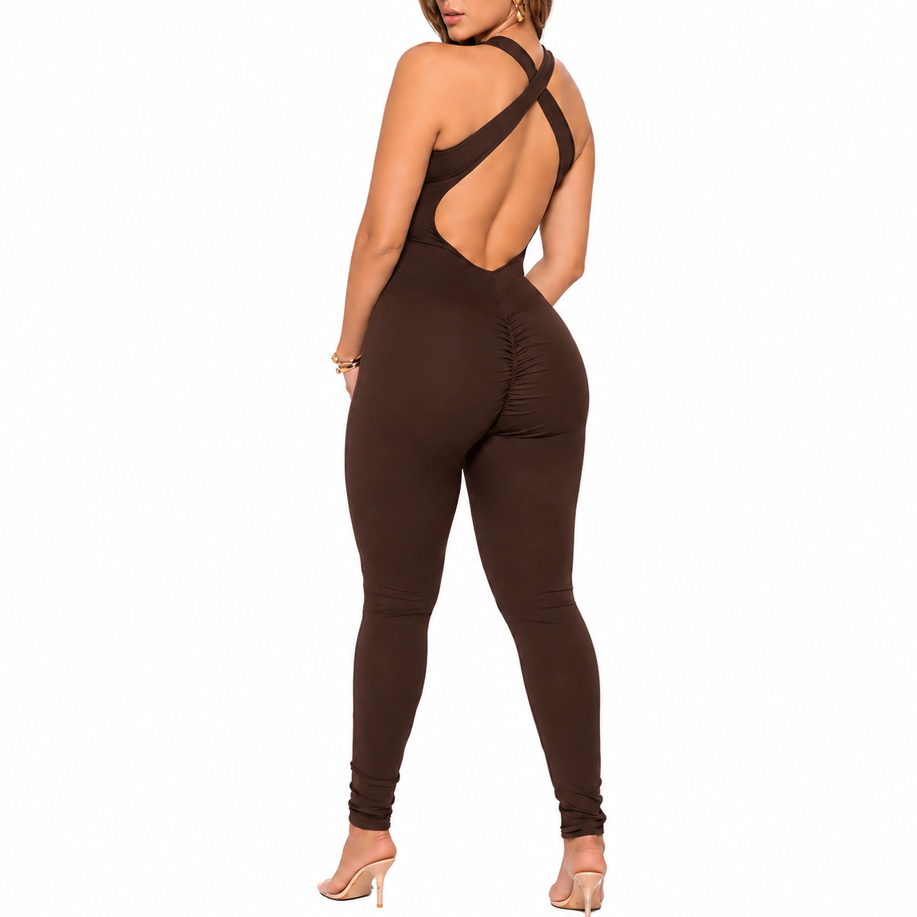 YAHAIRA Women's Jumpsuit Open Back With Butt Lifter