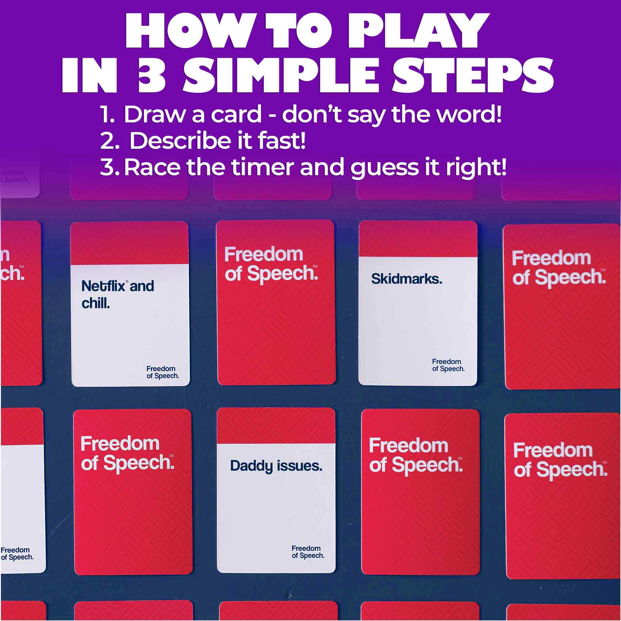 QUOKKA Guess the Word Card Game for Adults and Family - Fast-Paced Party with Timer 500 Cards