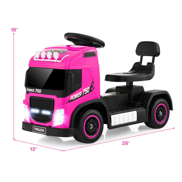 Hivvago 6V Kids Electric Ride-on Truck with Height Adjustable Seat