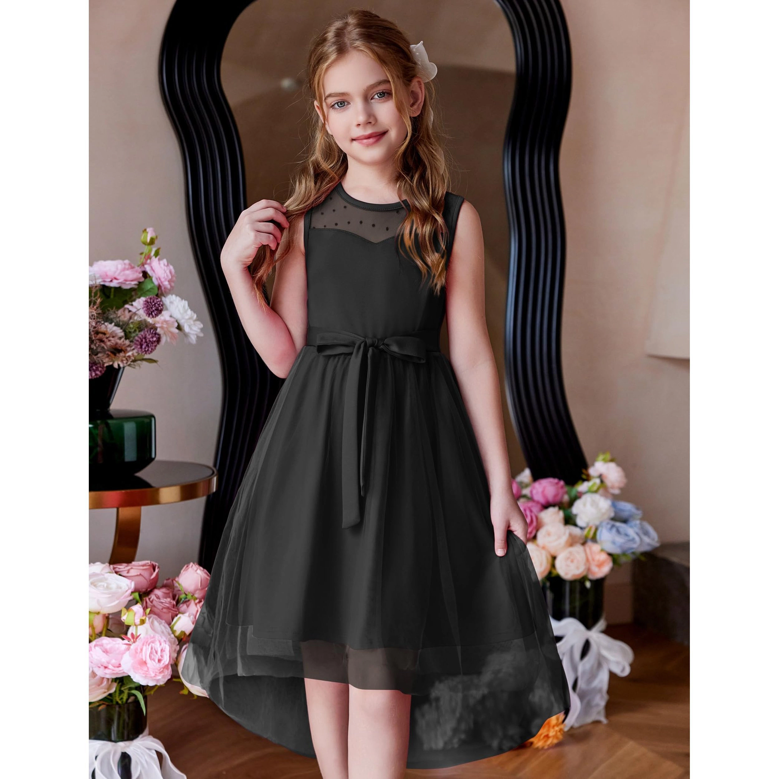 Arshiner Girls Special Occasion Dresses Tween Formal Summer Church Prom Tulle Sundress
