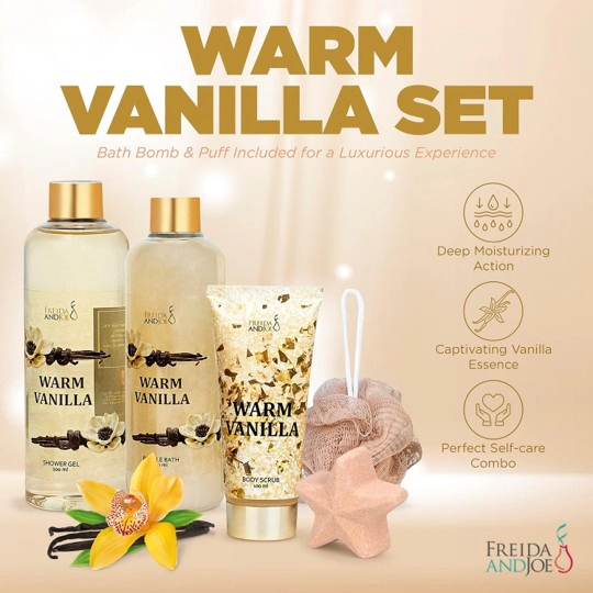 Freida and Joe Women Bath & Body Collection Gift Box (warm Vanilla)