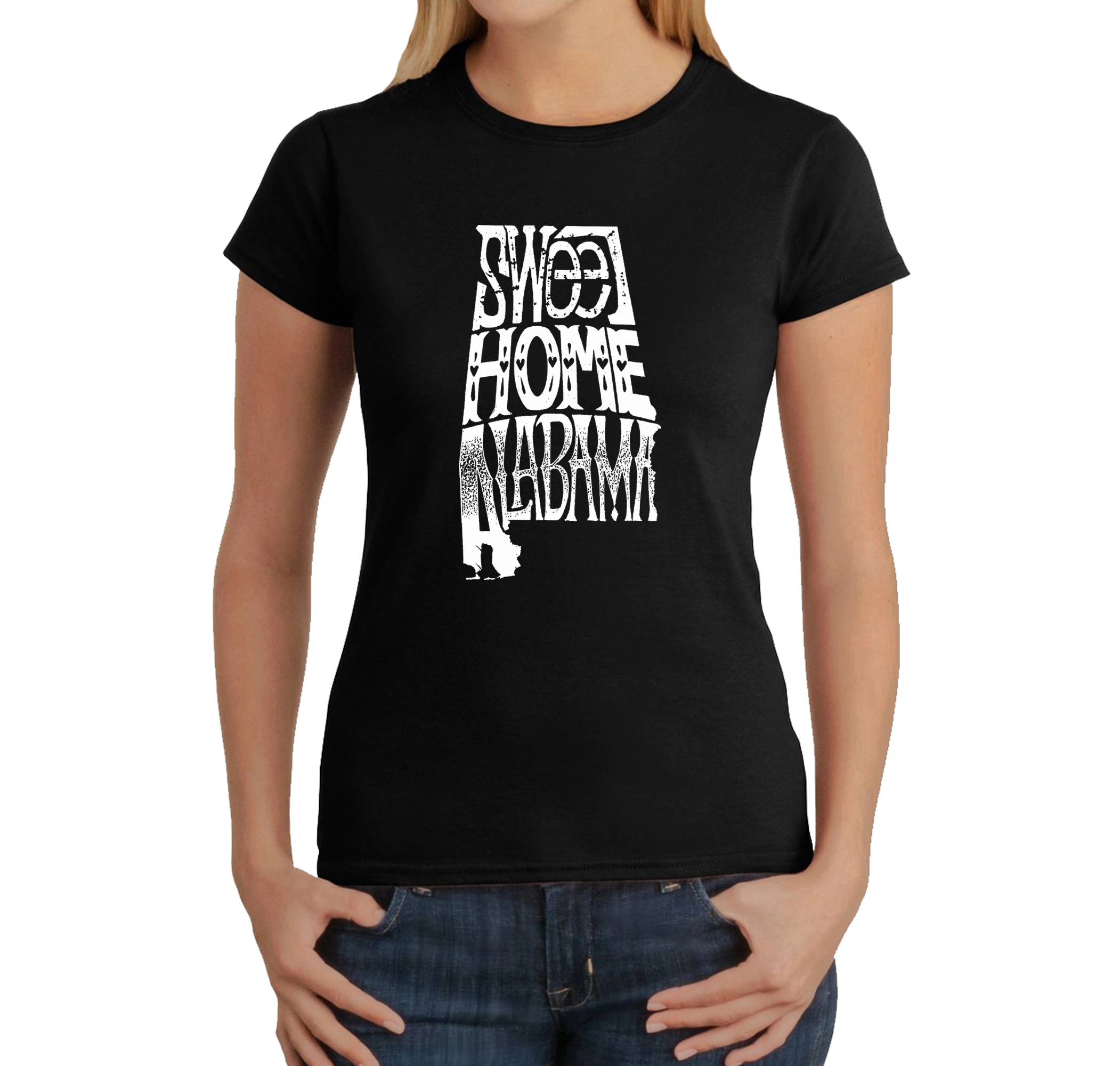 LA Pop Art Women's Word T-Shirt - Sweet Home Alabama