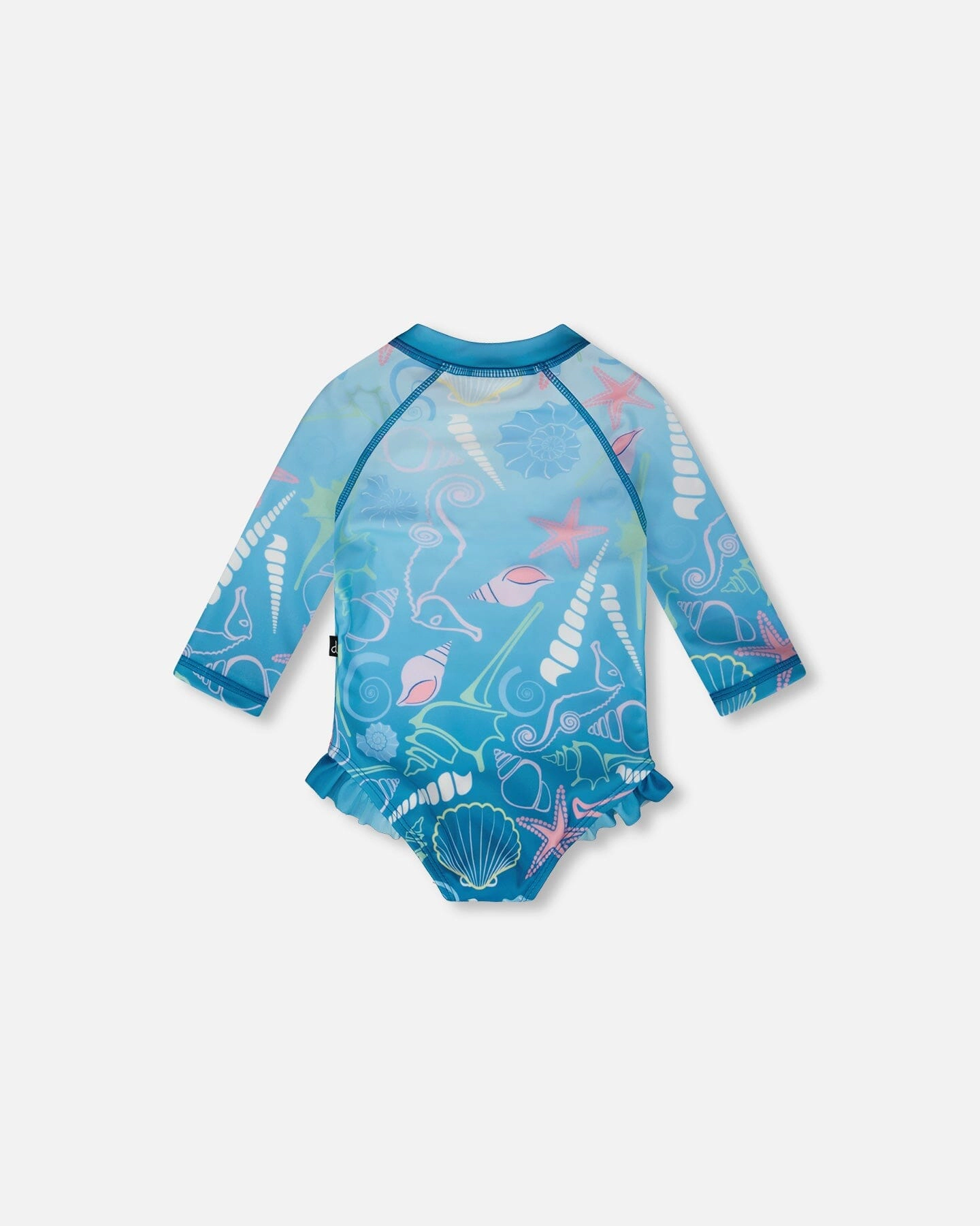 Deux par Girls Toddler One-Piece Long Sleeve Rashguard Shell Print