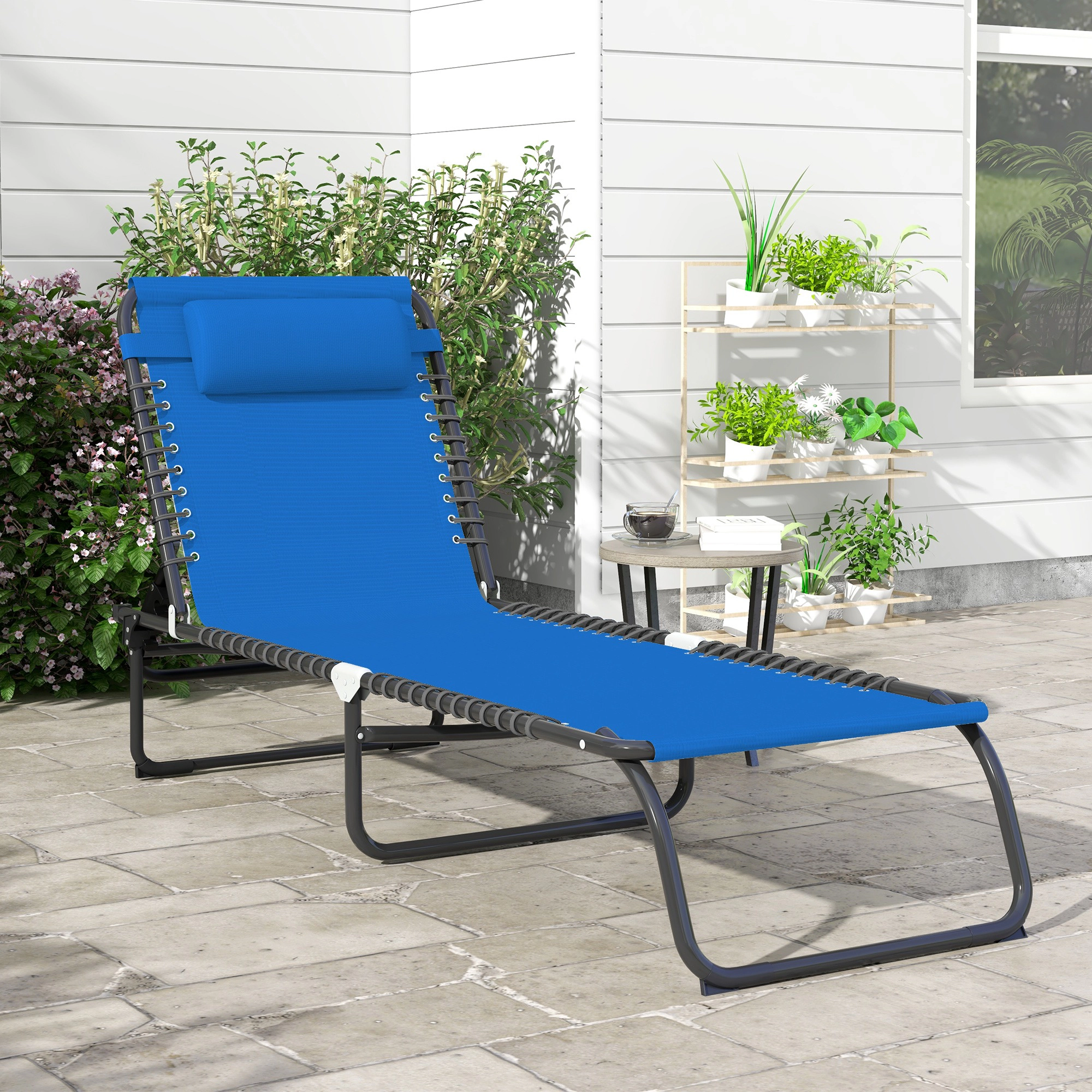 HONGGE Chaise Lounge 4-Position Reclining Back Breathable Mesh