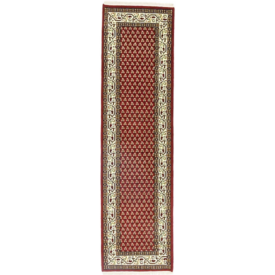 Magic Rugs 2'8 X 9'9 Red Indo Botemir Hand Knotted Wool Runner Rug
