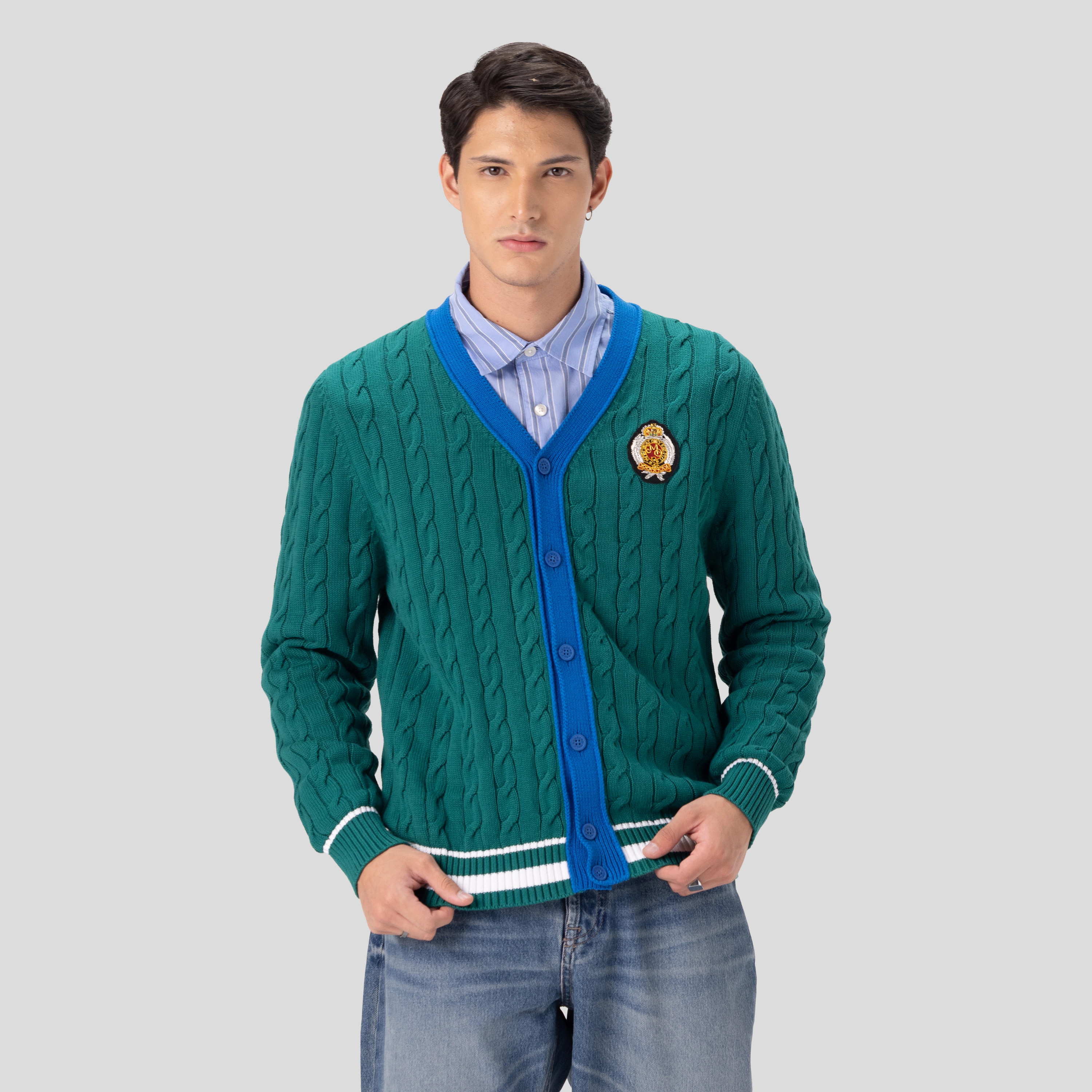 Members Only Men's Cable Knit Cardigan