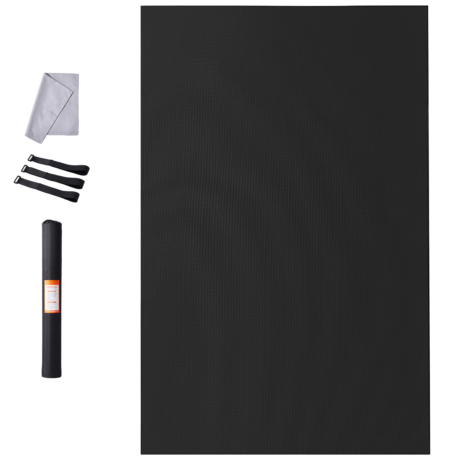 HONGGE Large Non-Slip Yoga Mat, 8x5 ft PVC Exercise Mat for 1-2 People, Home Gym Workout Mat with Carry Bag