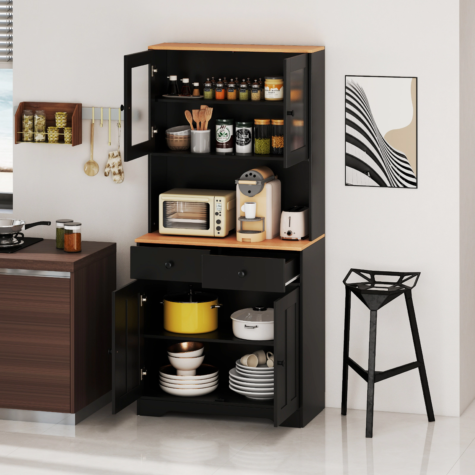 LJG Pantry Cabinet with 2 Removable Shelves
