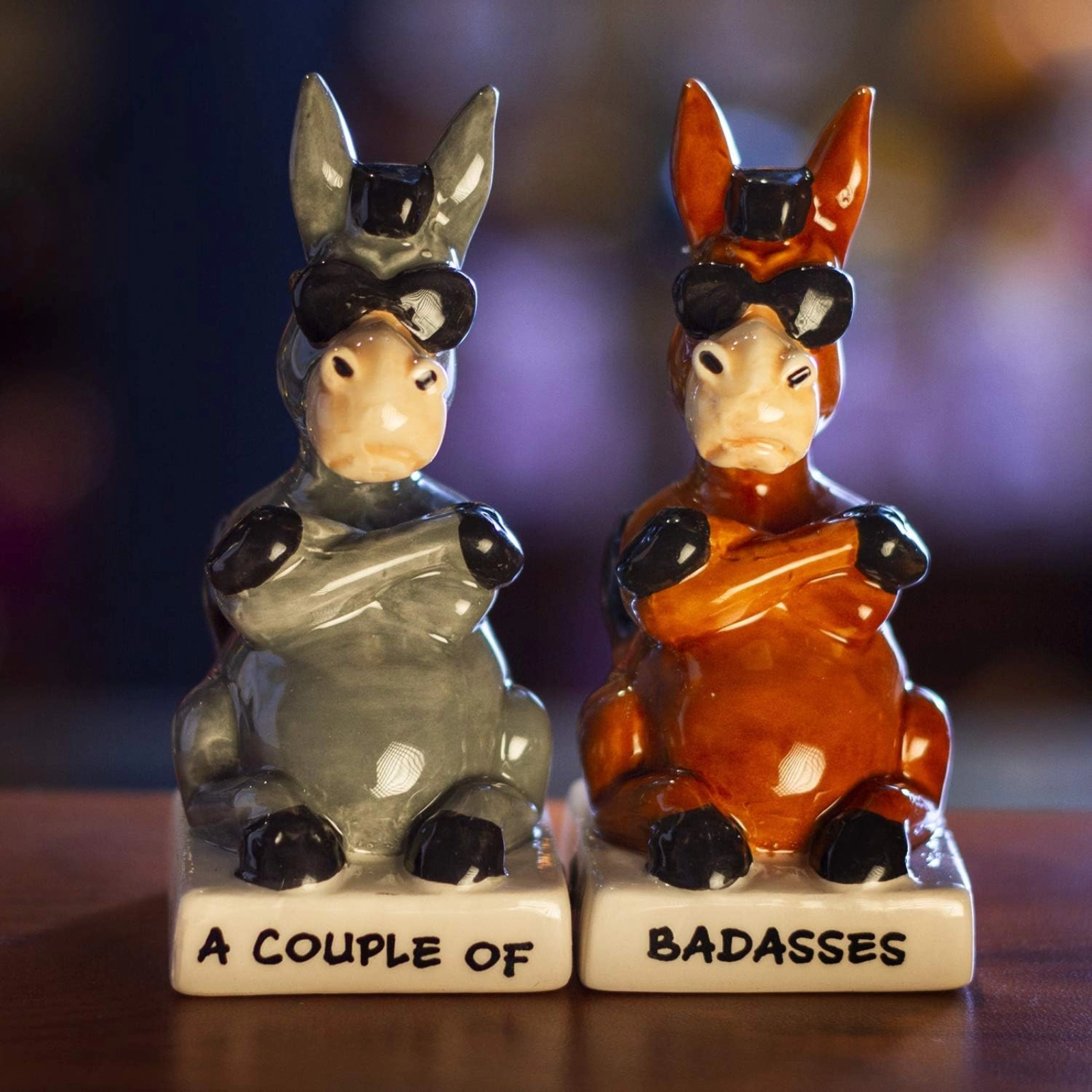 Pacific Giftware A Couple of Badasses Ceramic Salt and Pepper Shakers Set