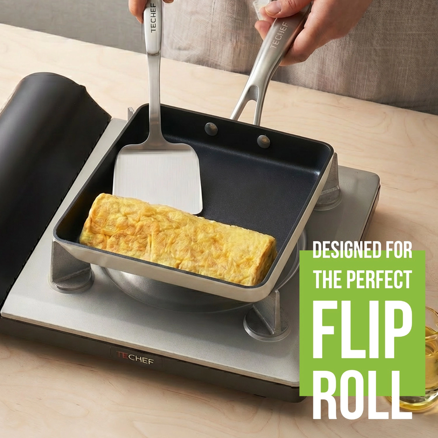 TECHEF - ValenCera - Ceramic Nonstick Tamagoyaki Japanese Omelette Pan/Egg Pan