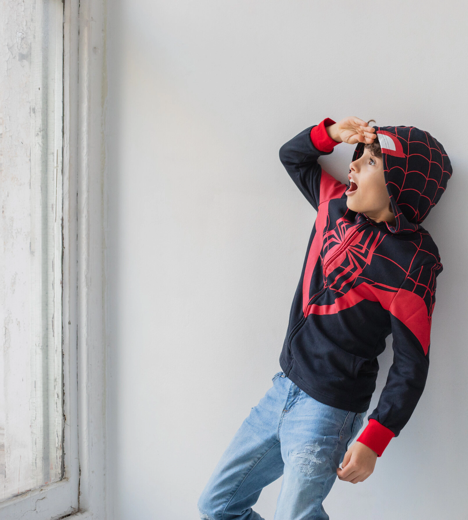 Marvel Spider-Man Cosplay Fleece Zip-Up Hoodie