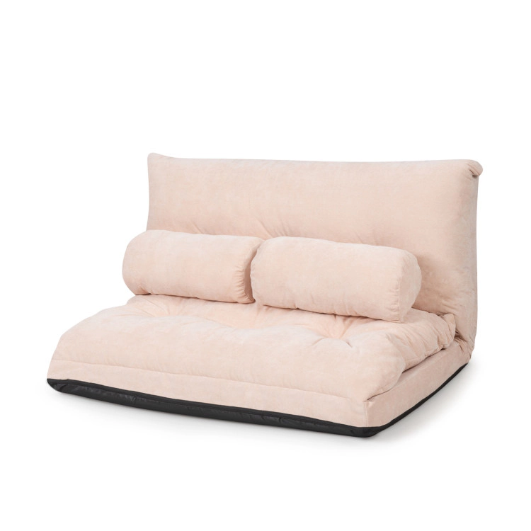 Hivvago 6-Position Adjustable Sleeper Lounge Couch With 2 Pillows