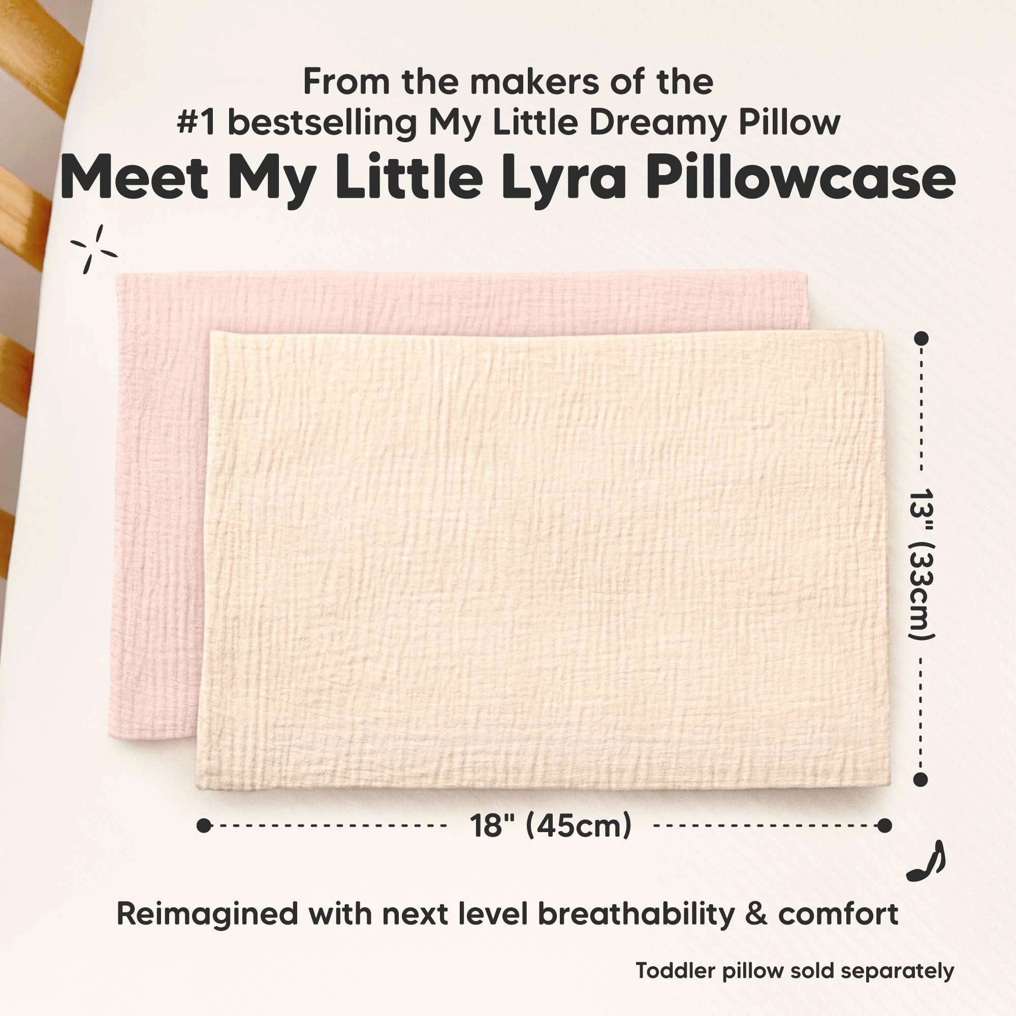KeaBabies 2-Pack My Little Lyra Pillowcases