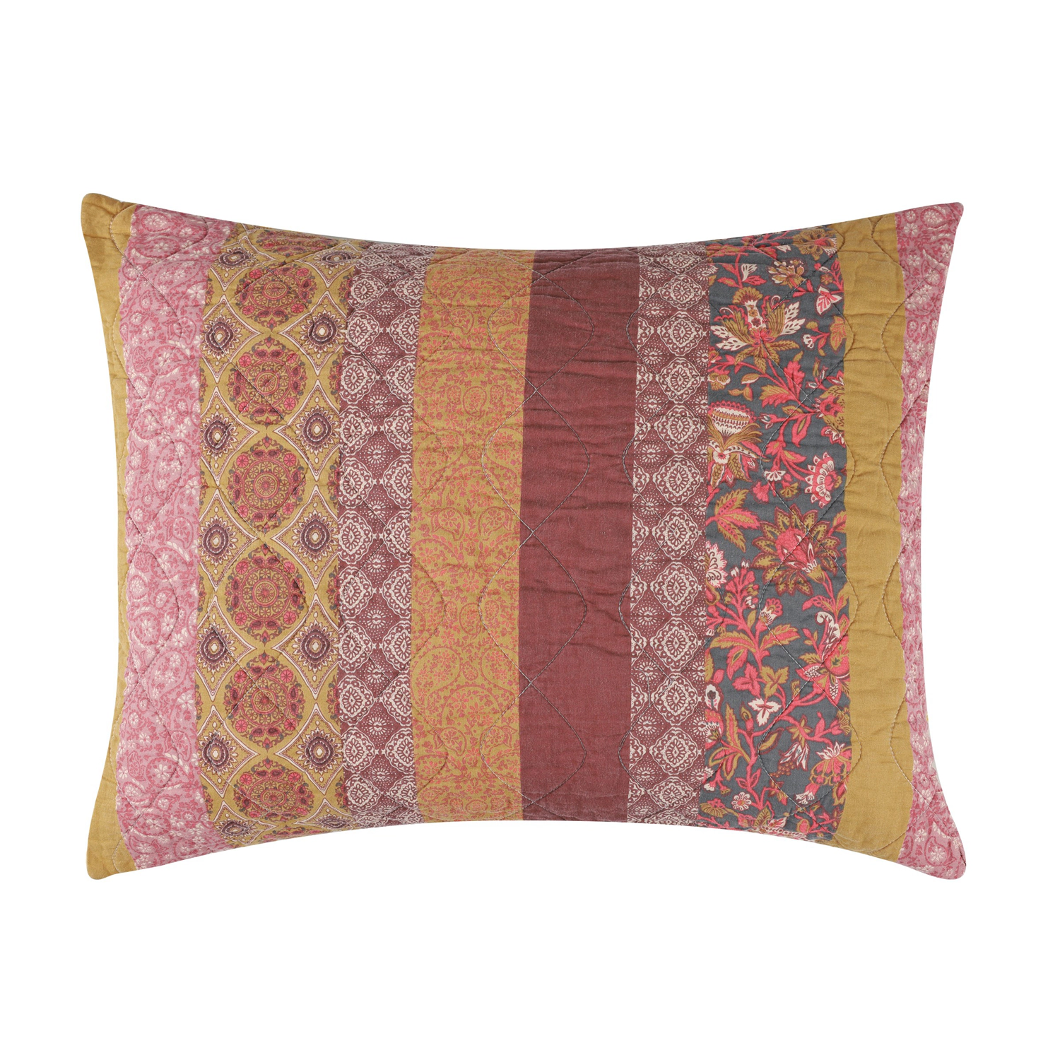 Greenland Home Fashions Mari SunSet 100% Cotton Machine Quilted Sham SunSet