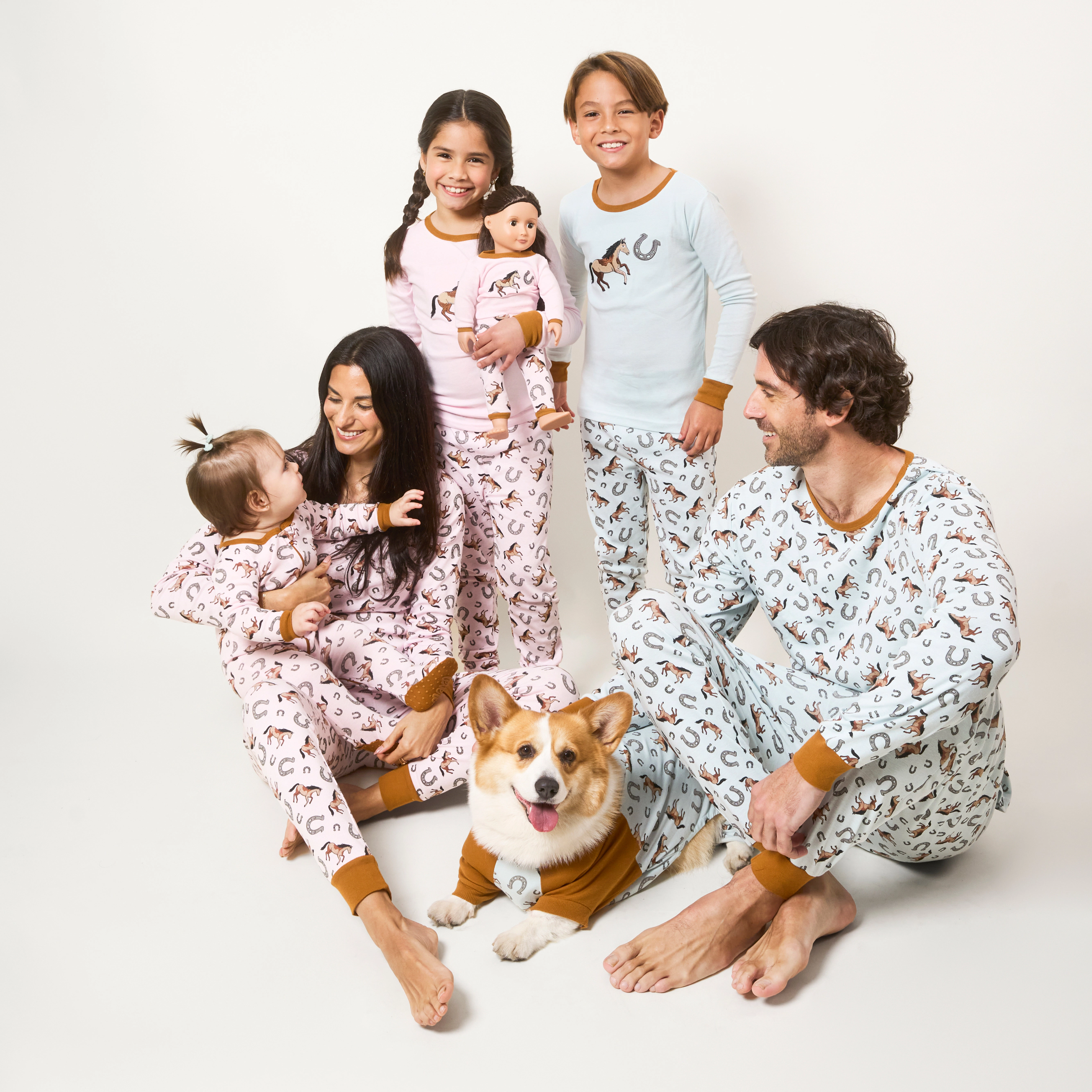 Leveret Toddler/Kids 2-pc  Cotton Snug Fit Horse Pajamas