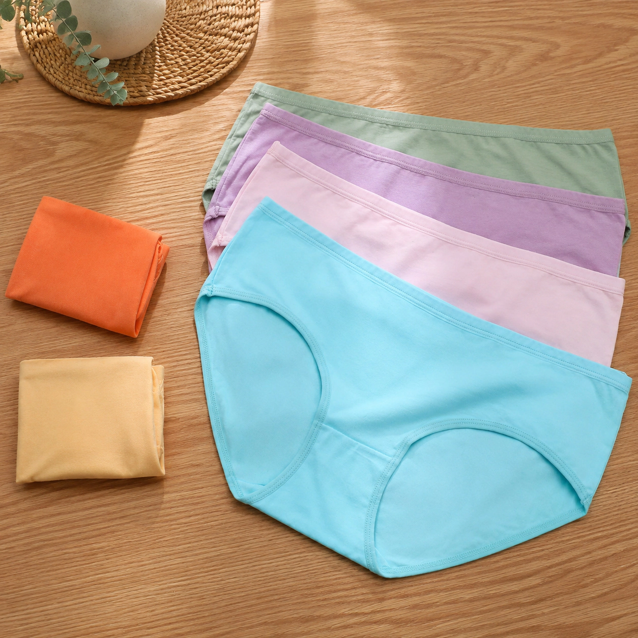 WZK Womens 6-Pack High Cut Stretch Cotton Underwear