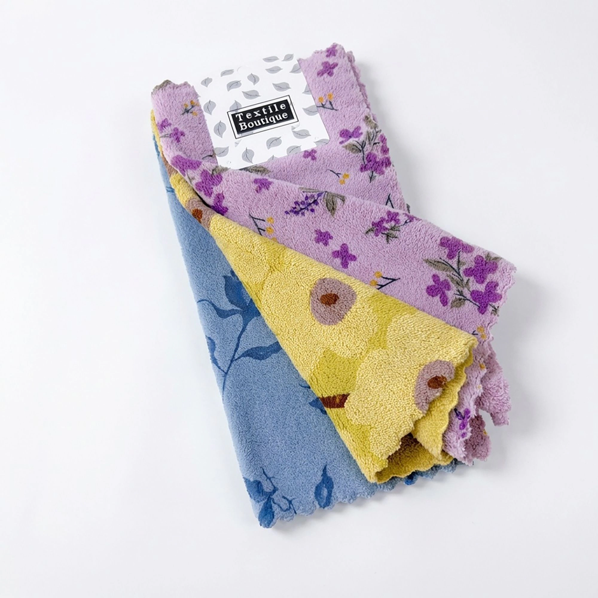 Alilang Women 3 Pack Microfiber Kitchen Cleaning Cloths Soft Absorbent Reusable Dish for