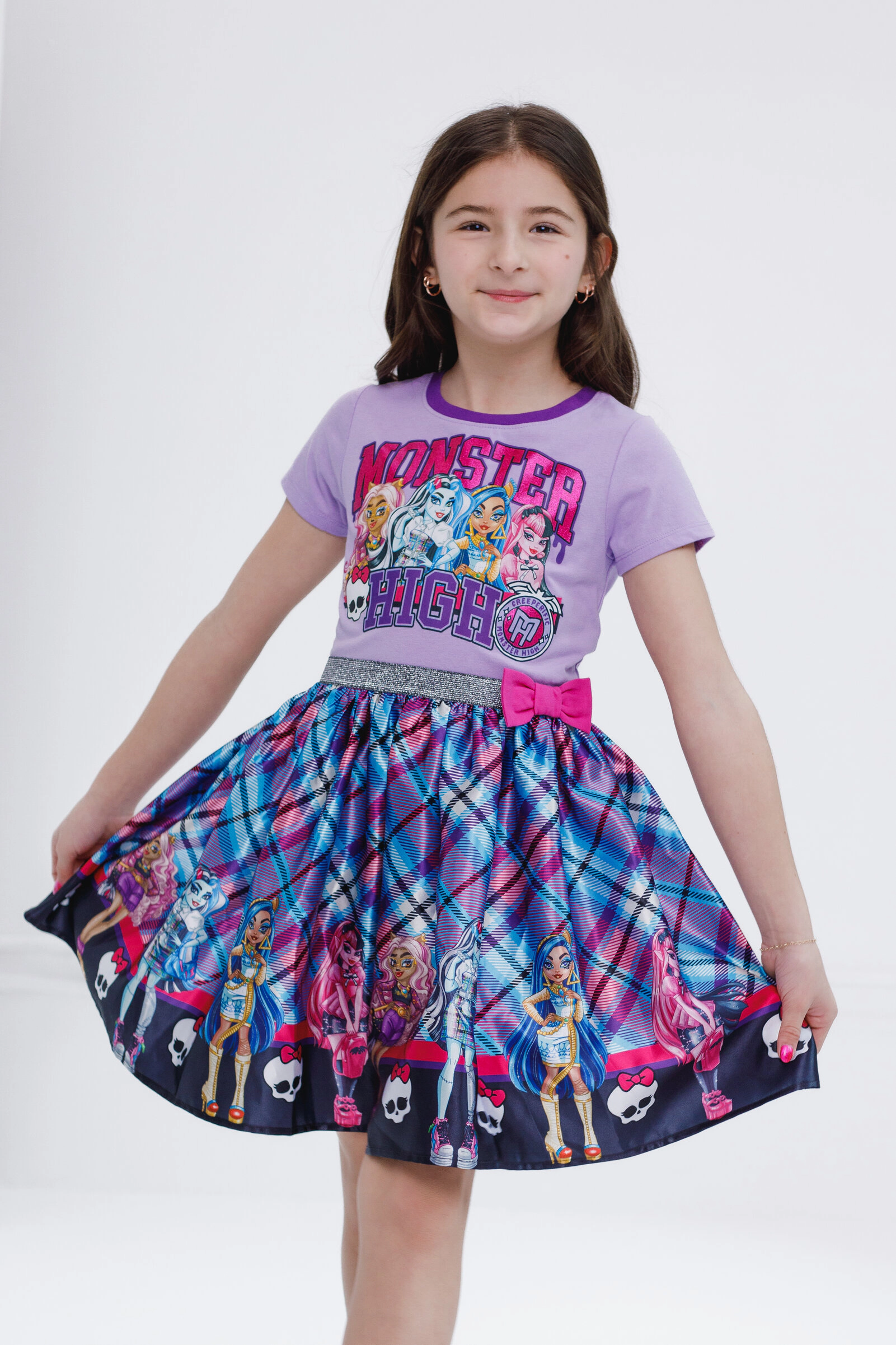 Monster High Girls' Cosplay Pleated Plaid Dress