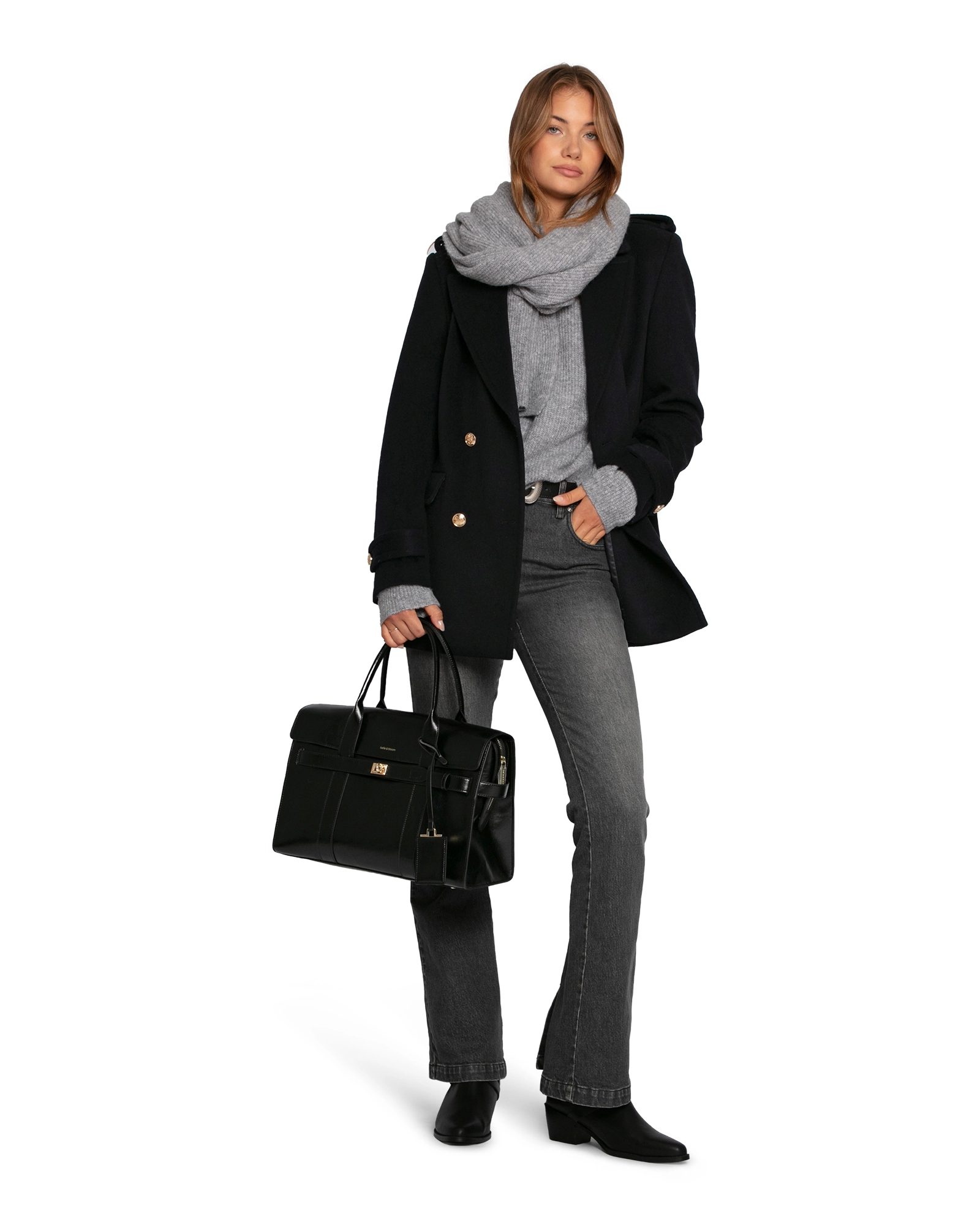 Belle & Bloom Harbour Military Wool Blend Pea Coat