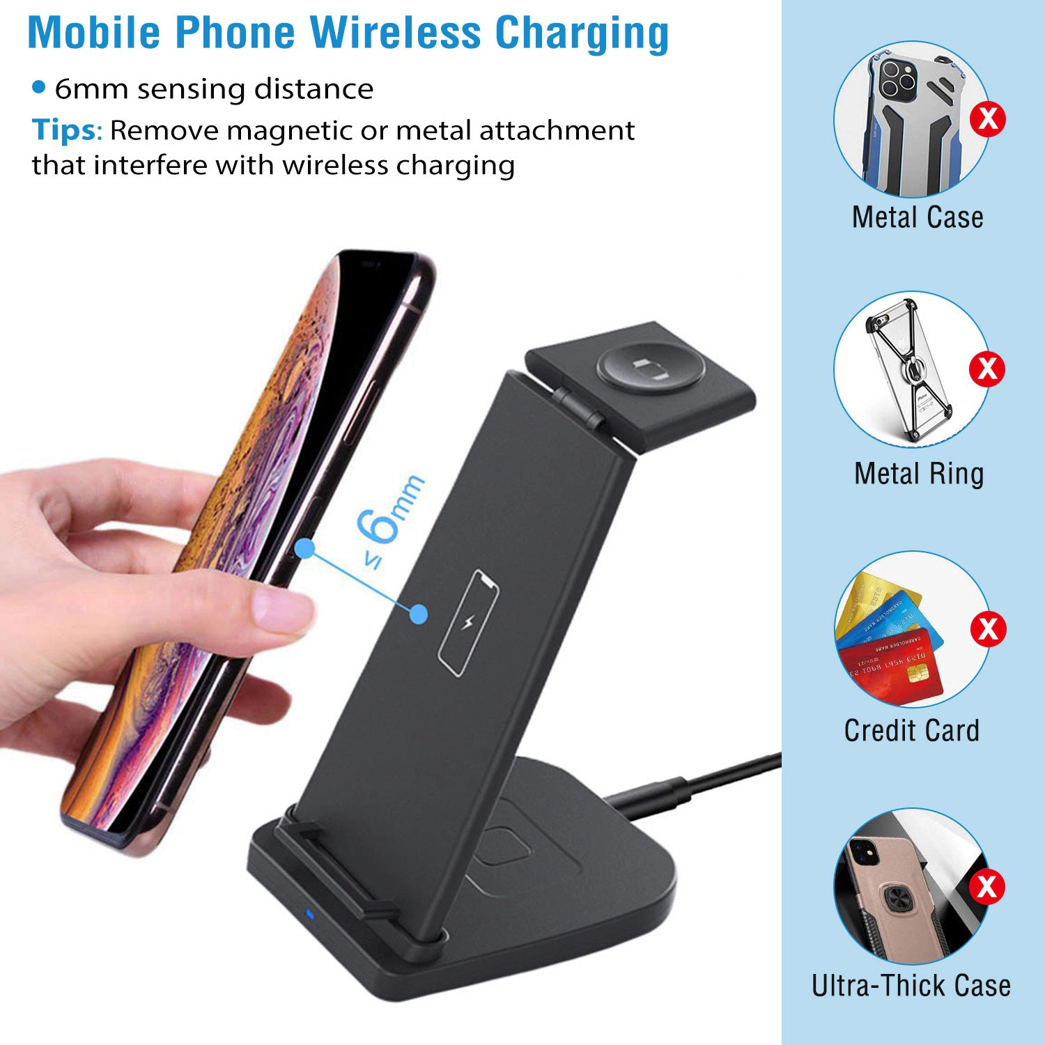 GBruno 3-in-1 Wireless Charging Dock