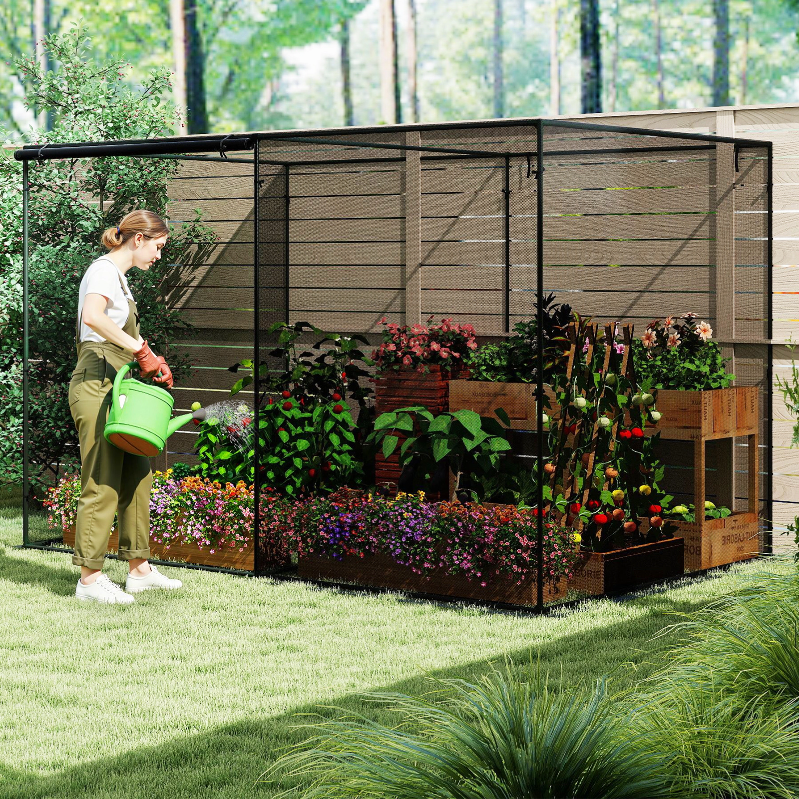 LJG Crop Cages with 6 Ground Nails for Garden Plant