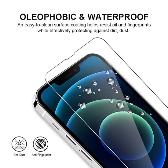 Qixxronics Screen Protector for iPhone 13 Pro Max (6.7 inch) Anti-Scratch Self-Adhere 3PCS Tempered Glass