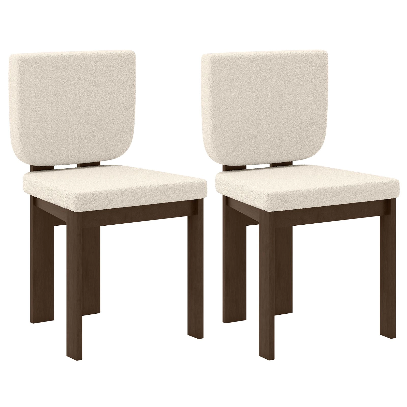 SlickBlue Upholstered Wooden Dining Chairs Set of 2