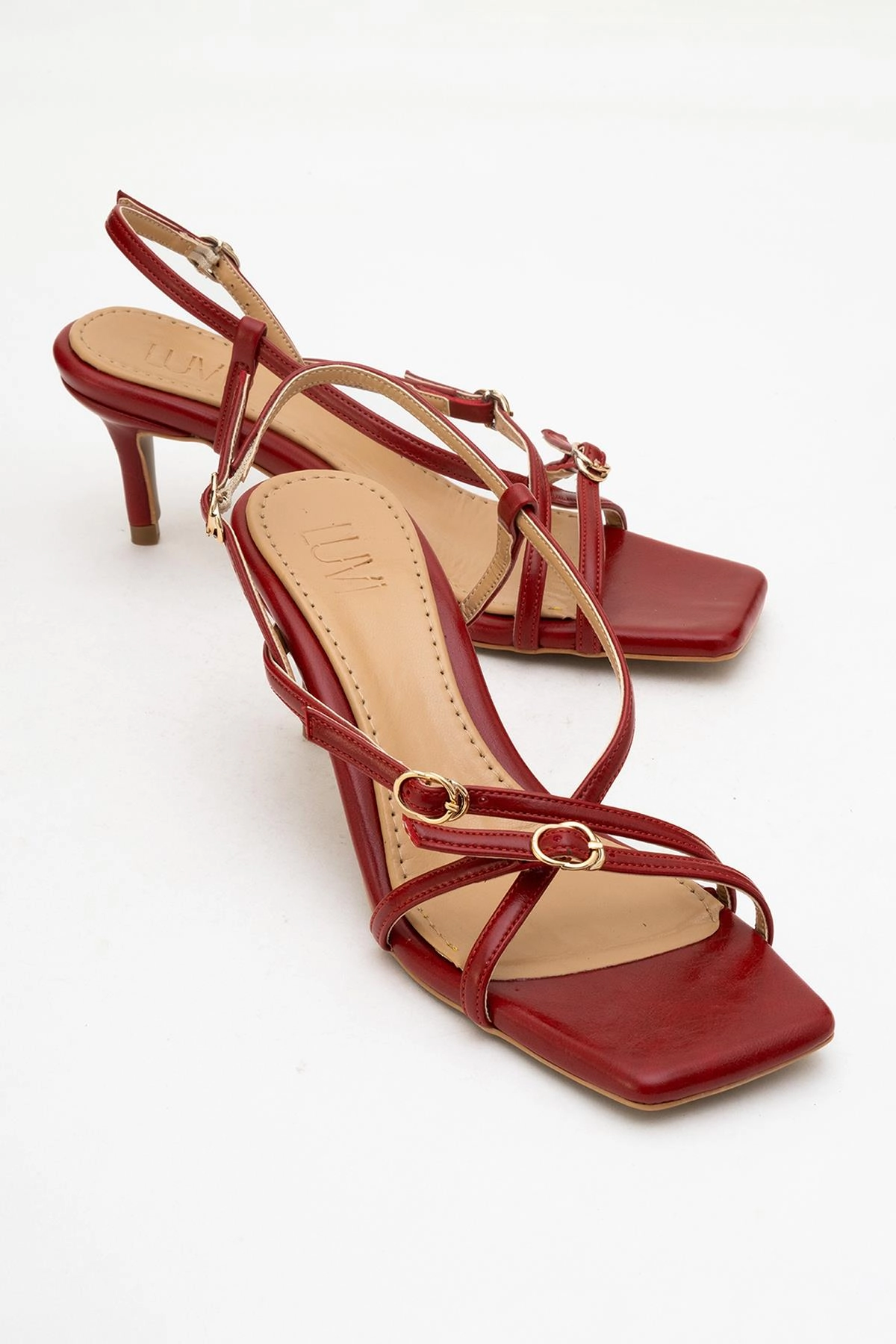 Prologue Shoes Womens Chaka Square Toe Stiletto Sandal
