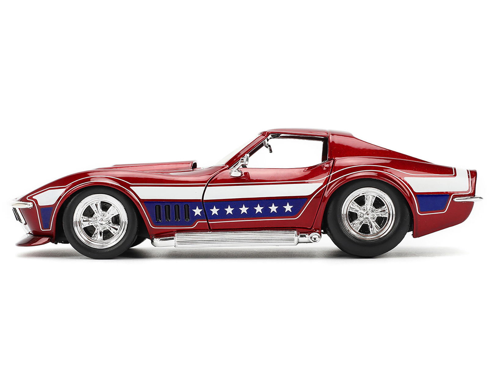 Jada 1969 Chevrolet Corvette Stingray ZL1 Red Metallic with Stars and Stripes Graphics "Bigtime Muscle" Series