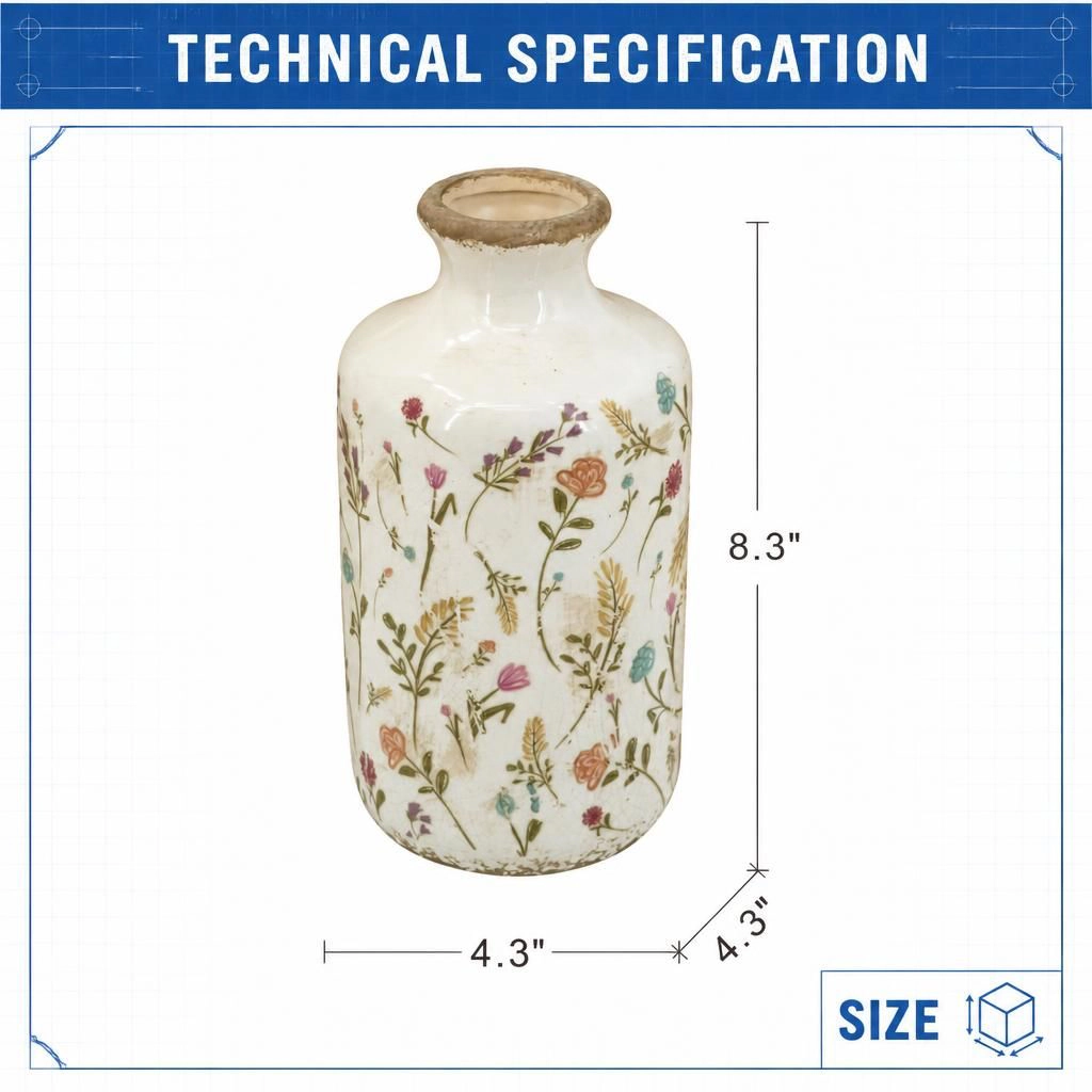 Toemoa Decorative Ceramic Table Vase for Home Decor