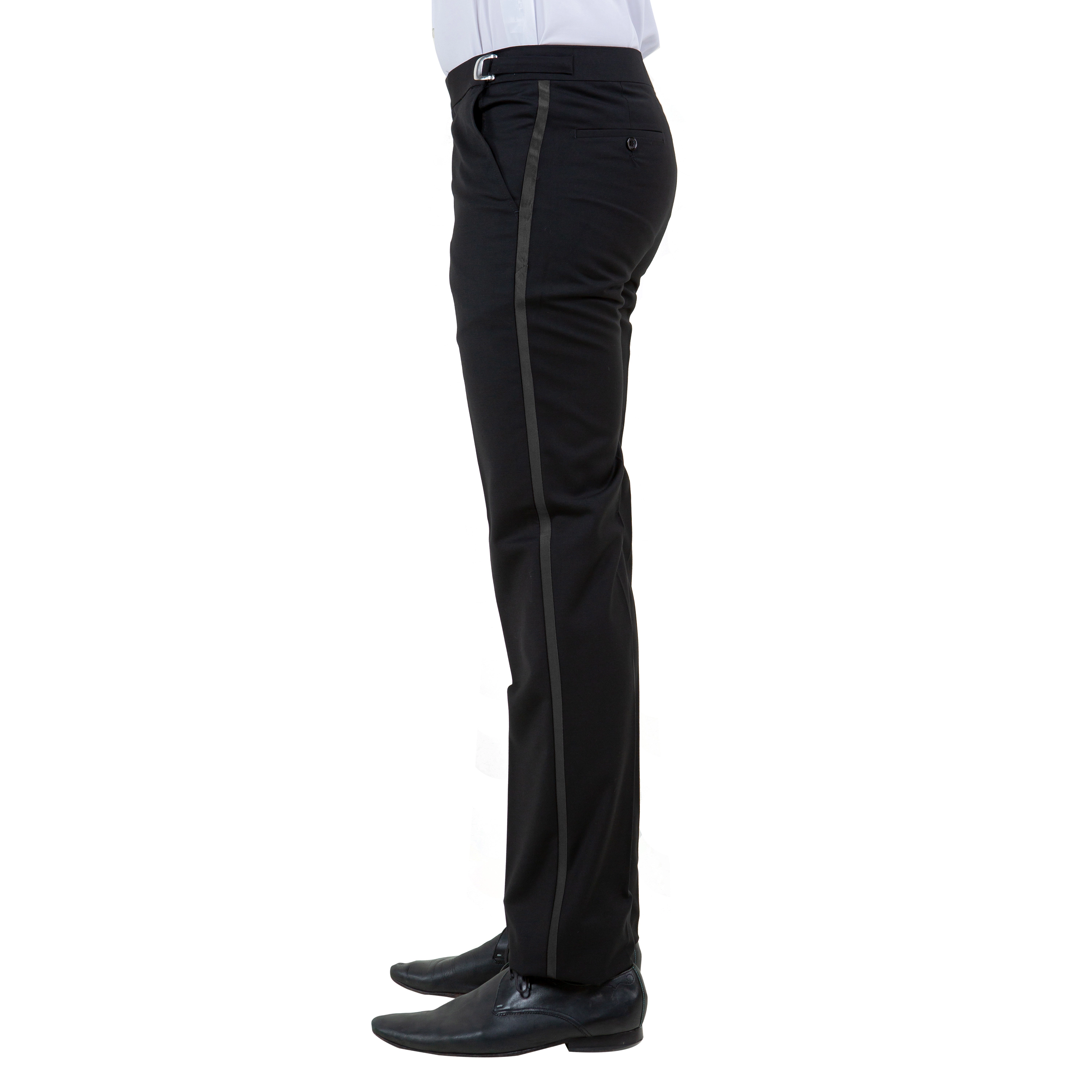 Bryan Michaels Regular Fit Tuxedo Pants w/ Expandable Metal Clip