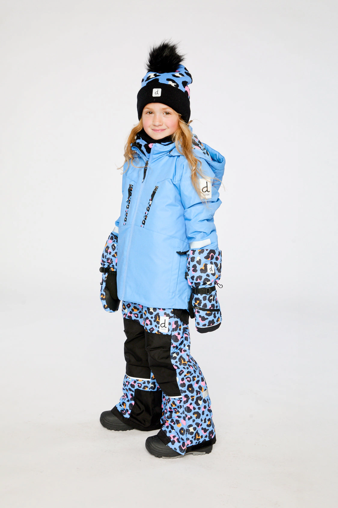 Deux par Girls Two Piece Teknik Cordura-Reinforced Snowsuit with Hooded Jacket and Snow Pants