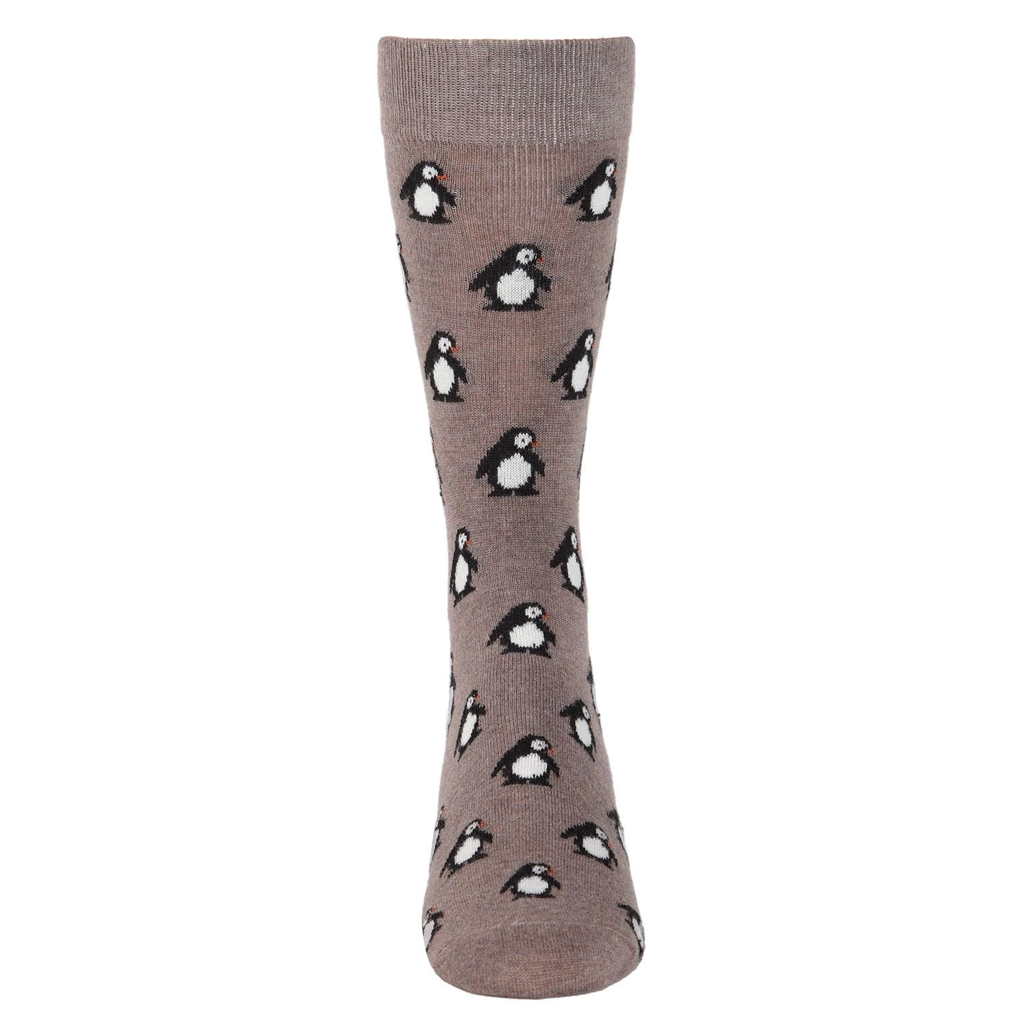MeMoi Men's Penguins Luxuriously Soft Cashmere Crew Socks
