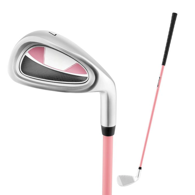 SUGIFT Pink Fiberglass Shaft and Headcover for Ages 11-14 Junior 7 Iron Golf Club