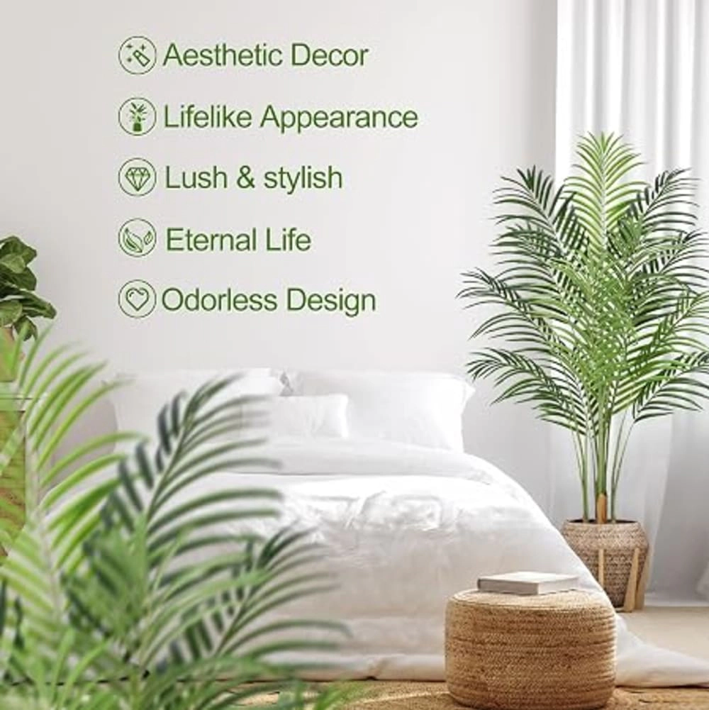 Whimsy Toys 5ft Artificial Palm Tree Indoor Plant