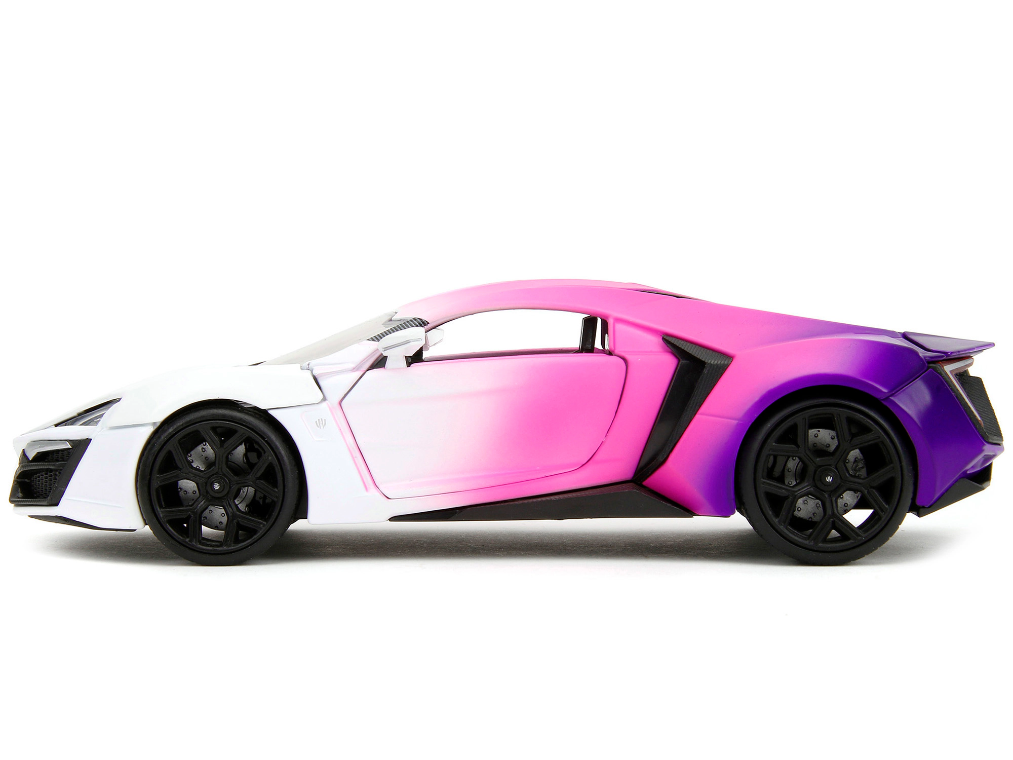 Jada Lykan Hypersport White Pink and Purple Gradient "Pink Slips" Series 1/24 Diecast Model Car by Jada